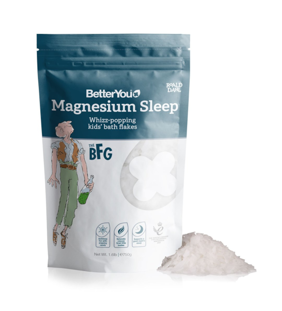 BETTERYOU Magnesium Sleep Kids' Bath Flakes - Płatki magnezowe do kąpieli dla dzieci na dobry sen (750 g)