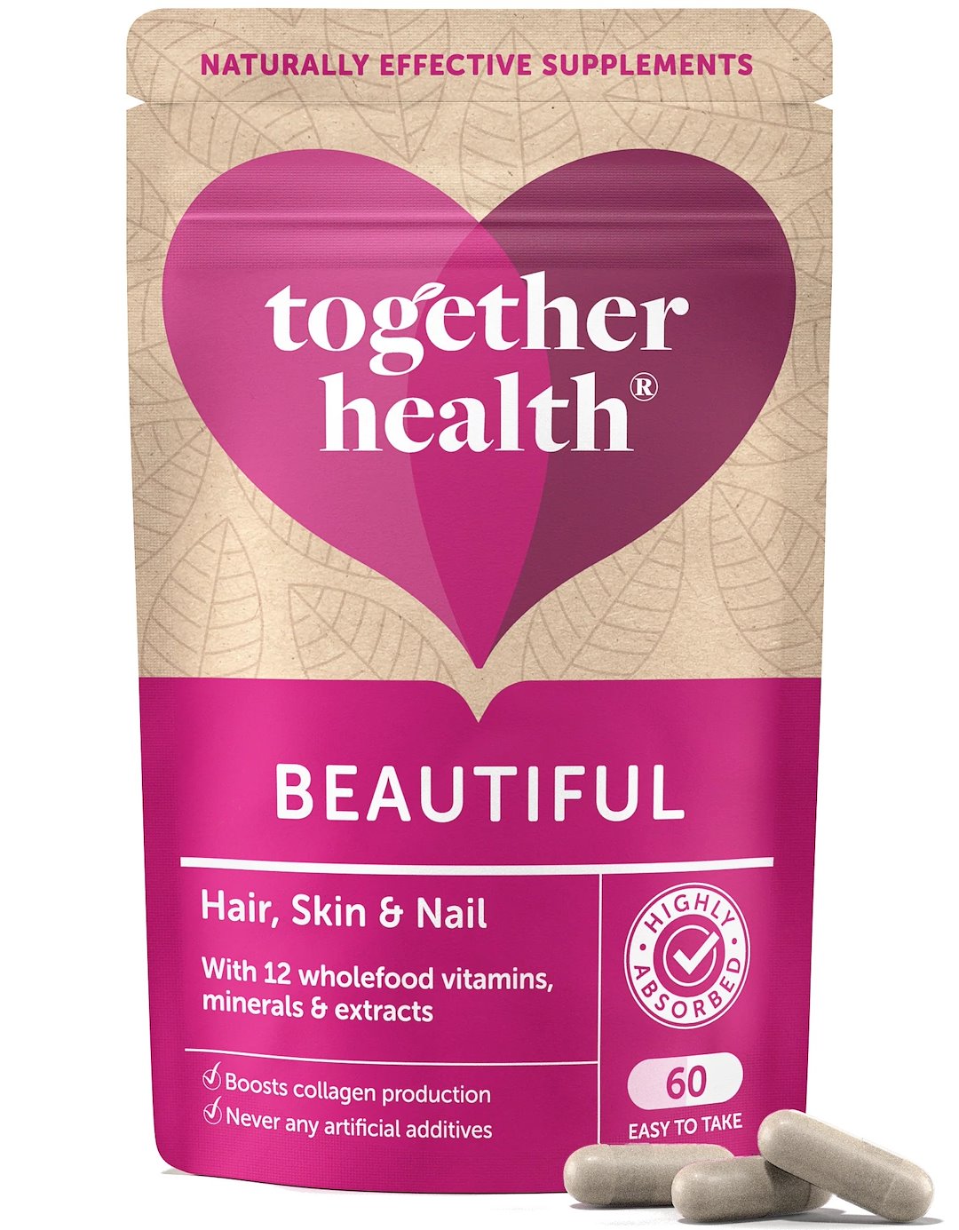 TOGETHER Beautiful - Hair, Skin & Nail - Piękna Skóra, Włosy, Paznokcie (60 kaps.)