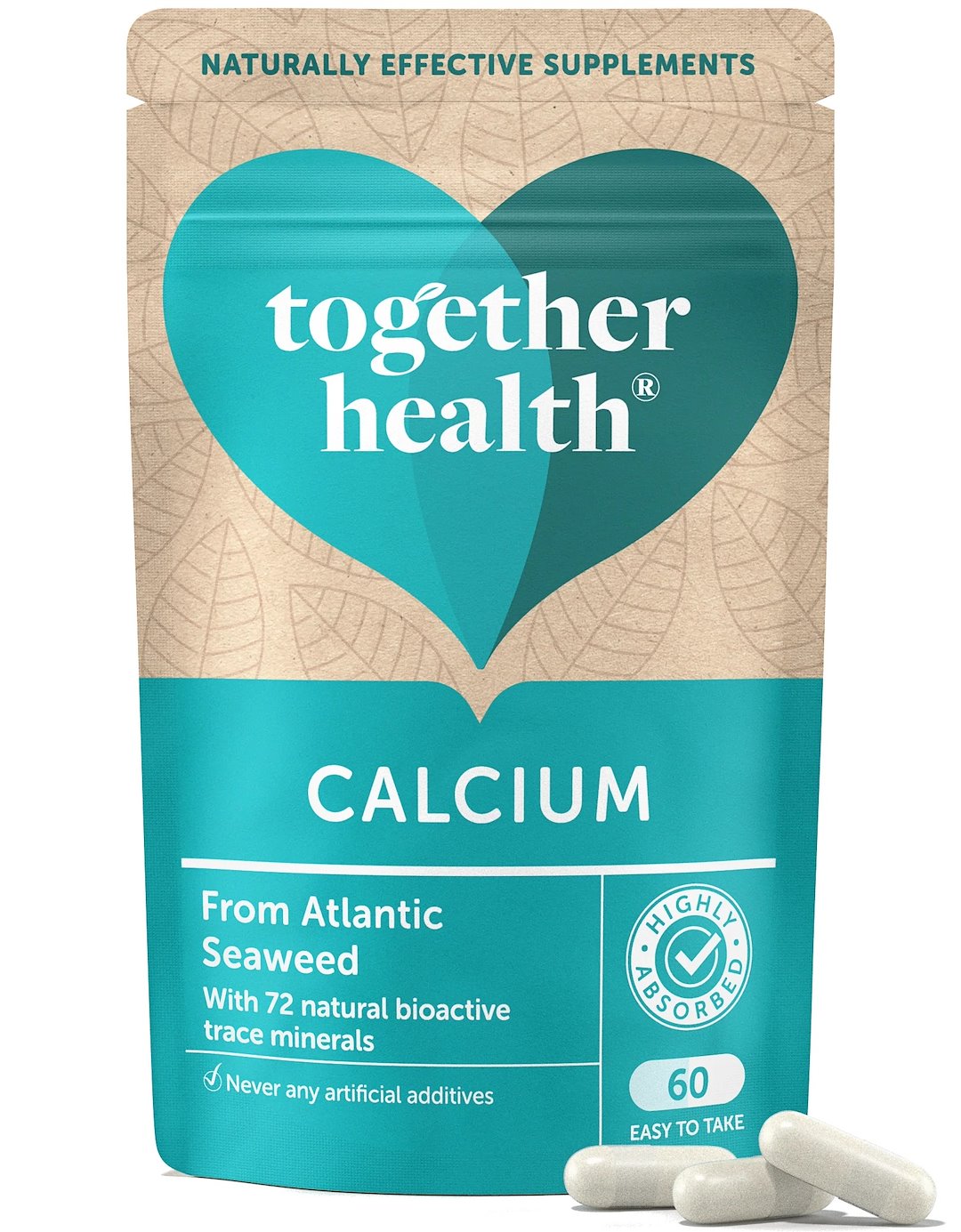 TOGETHER Calcium - from pure calcified seaweed - Wapń (60 kaps.)