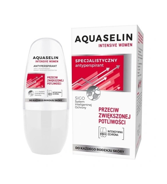 AQUASELIN Intensive Women Specjalistyczny antyperspirant roll-on przeciw zwiększonej potliwości (50 ml)