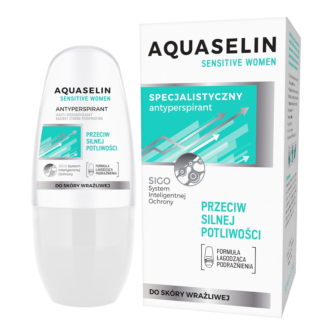 AQUASELIN Sensitive Women Specjalistyczny antyperspirant roll-on przeciw silnej potliwości (50 ml)