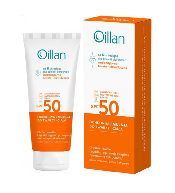 OILLAN Sun Emulsja Ochronna SPF50 (100 ml/3.4 fl.oz.)