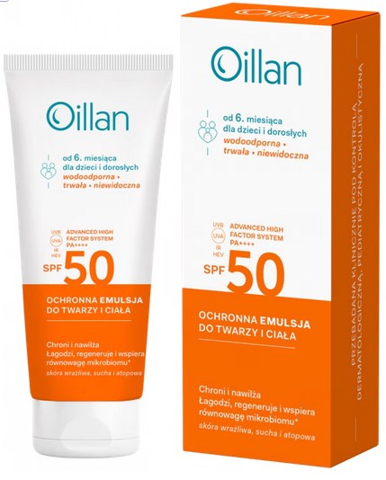 OILLAN Sun Emulsja Ochronna SPF50 (100 ml)