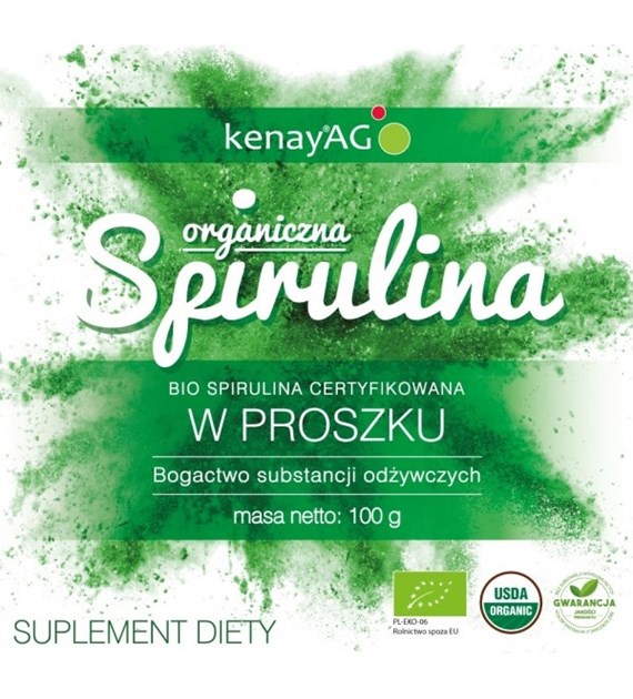 KENAY Spirulina Organic Powder (100 g / 3,527 oz.)
