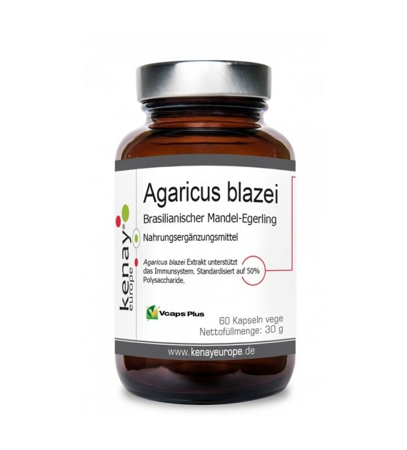 KENAY EKO Agaricus blazei - Ekologiczna Pieczarka brazylijska (60 kaps.)