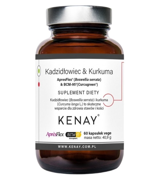 KENAY Kadzidłowiec & Kurkuma ApresFlex® (Boswellia serrata) & BCM 95® (CURCUGREEN®) (60 kaps.)