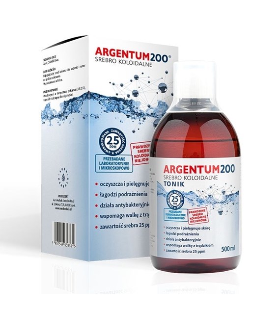 AURA HERBALS Colloidal Silver 25 ppm, Argentum 200, tonic (500 ml / 16,9 fl. oz.)