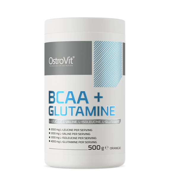 OSTROVIT BCAA + Glutamina - smak pomarańczowy (500 g)