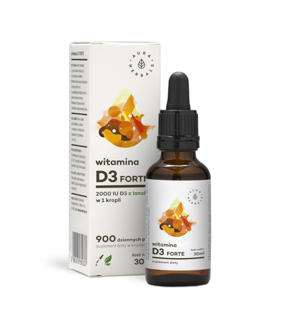 AURA HERBALS Witamina D3 Forte w kroplach (30 ml)