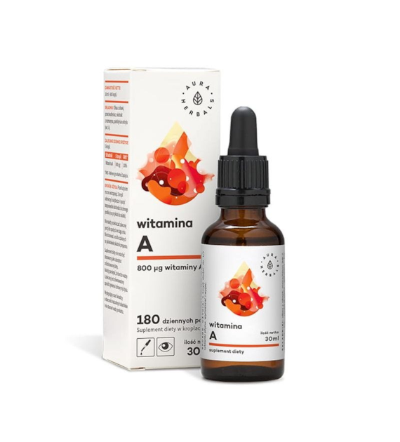 AURA HERBALS Witamina A  - Suplement diety w kroplach (30 ml)
