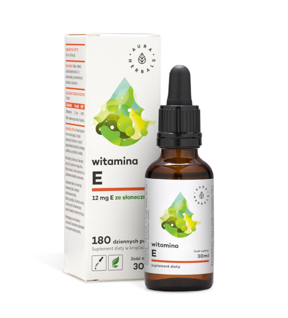 AURA HERBALS Witamina E - Suplement diety w kroplach (30 ml)