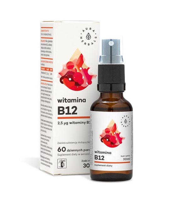 AURA HERBALS Witamina B12 w aerozolu (30 ml)