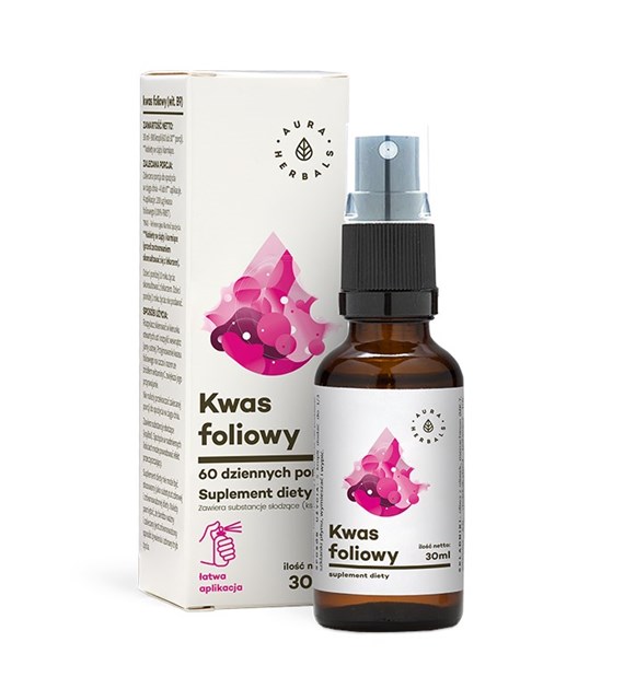 AURA HERBALS Vitamin B9, Folic acid, spray (30 ml / 1 fl. oz.)