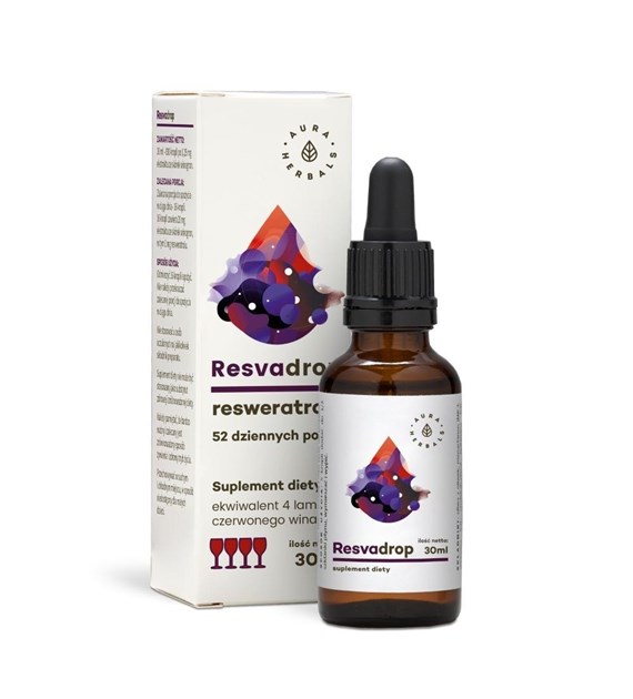 AURA HERBALS Resvadrop, resveratrol (30 ml / 1 fl. oz.)