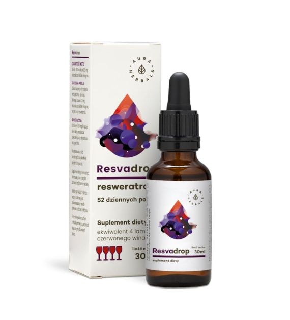 AURA HERBALS Resvadrop, resveratrol (30 ml / 1 fl. oz.)