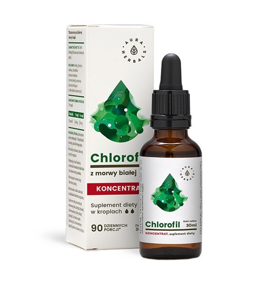 AURA HERBALS Chlorophyll from white mulberry (30 ml / 1 fl. oz.)
