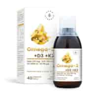 AURA HERBALS Omega-3 (370 DHA) + D3 (2000 IU) + K2MK7 w płynie (200 ml)