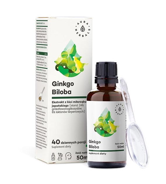 AURA HERBALS Ginkgo Biloba, ginkgo extract 50:1, 45 mg, (50 ml / 1,69 fl. oz.)
