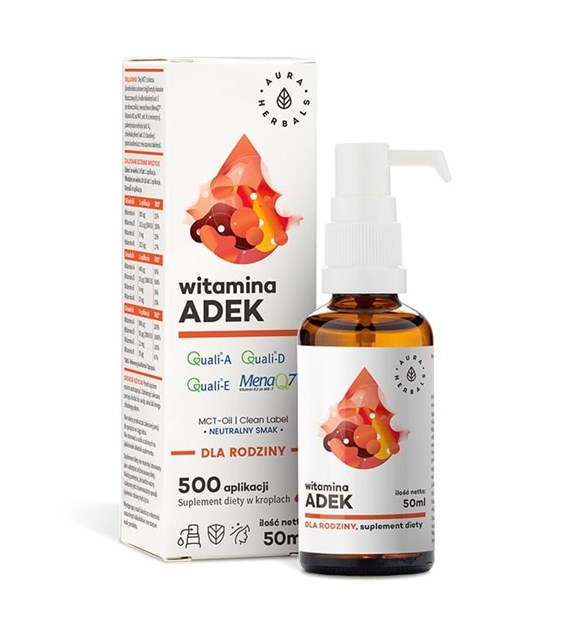 AURA HERBALS Vitamin ADEK for family, MCT-oil (50 ml / 1,69 fl. oz.)