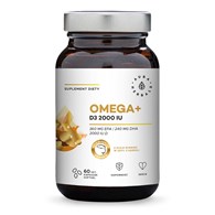 AURA HERBALS Omega+ Witamina D3 2000 IU /cholekalcyferol/ 50 mcg (60 kaps.)