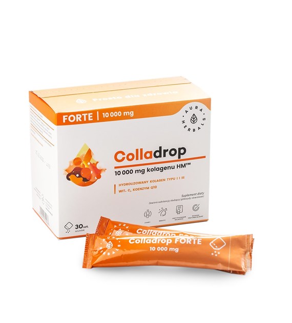 AURA HERBALS Colladrop Forte, marine collagen, 10000 mg (30 sachets)