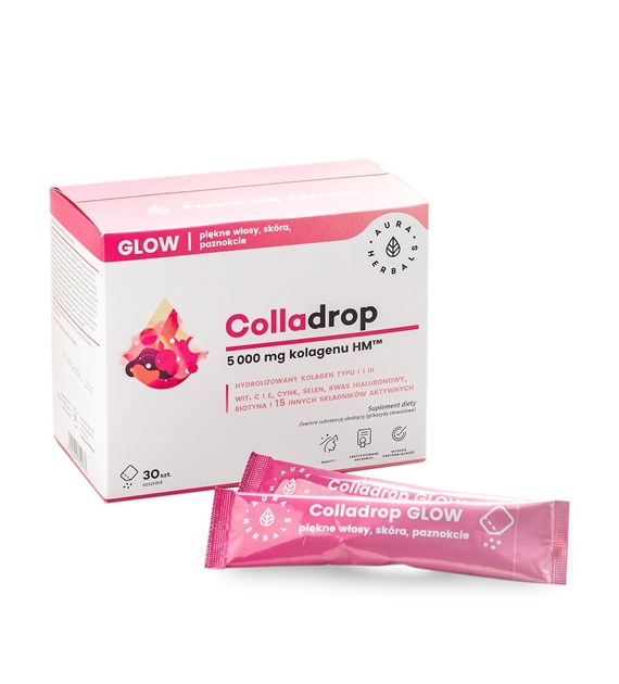 AURA HERBALS Colladrop Glow, marine collagen, 5000 mg (30 sachets)