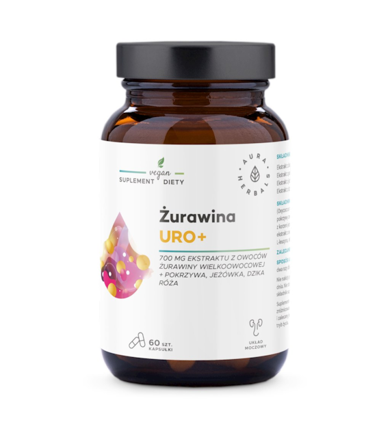 AURA HERBALS Żurawina Uro+ (60 kaps.)