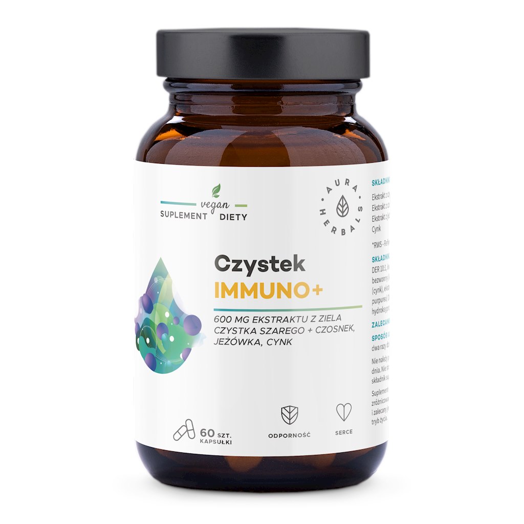 AURA HERBALS Czystek Immuno+ (60 kaps.)