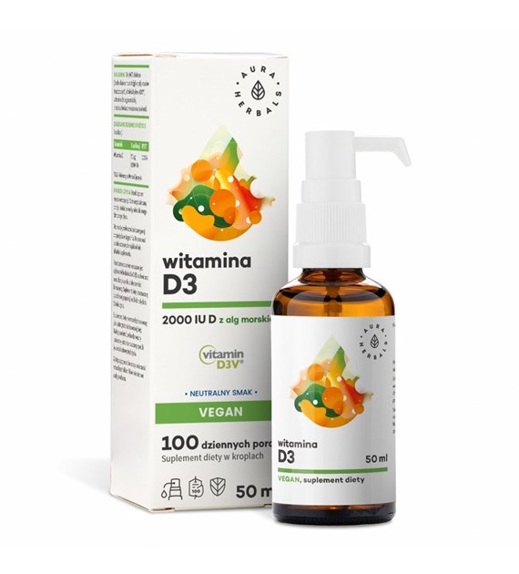 AURA HERBALS Vitamin D3 2000 IU Vegan (50 ml / 1,69 fl. oz.)