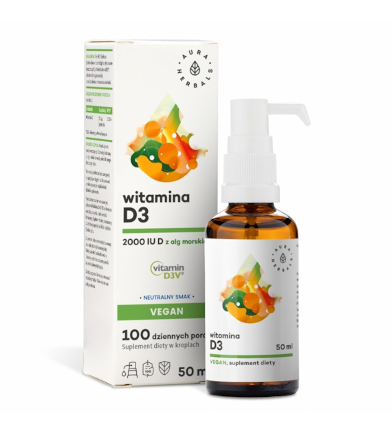 AURA HERBALS Witamina D3 2000 IU Vegan (50 ml)
