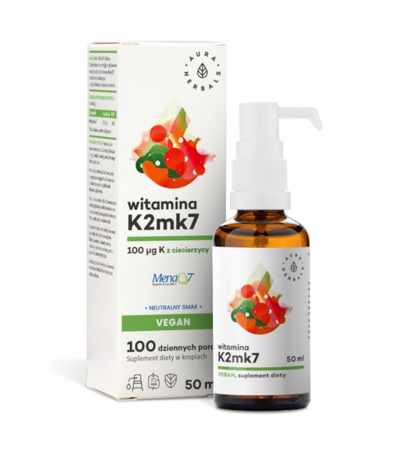 AURA HERBALS Witamina K2 100 mcg Vegan (50 ml)