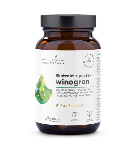 AURA HERBALS OPC 95% - grape seed extract (50 caps)