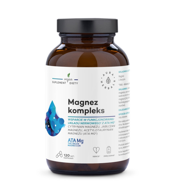 AURA HERBALS Magnez Kompleks ATA Mg (120 kaps.)