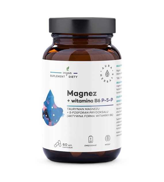 AURA HERBALS Magnez + Witamina B6 (60 kaps.)