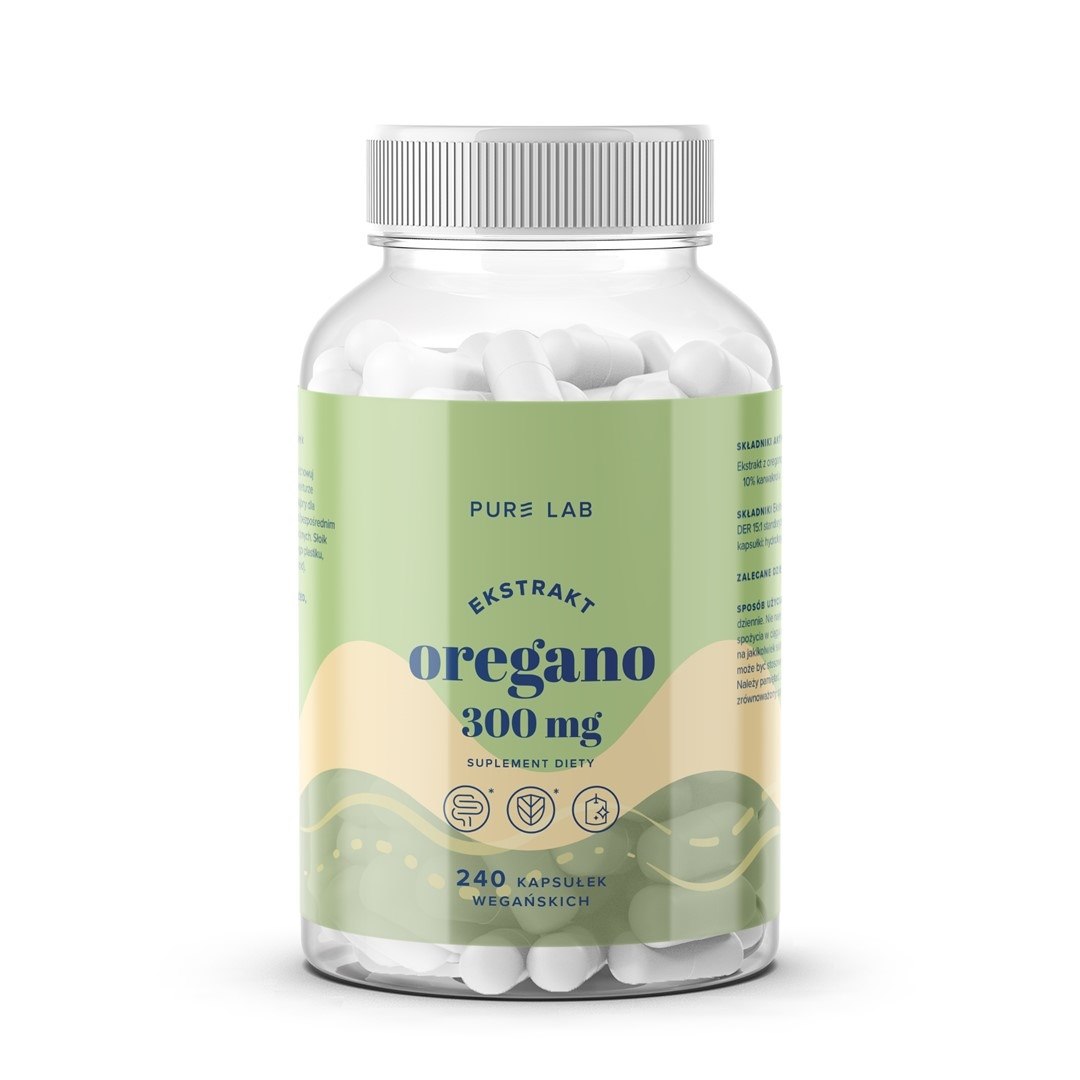 PURE LAB Ekstrakt z Oregano 300 mg (240 kaps.)