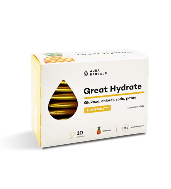 AURA HERBALS Great Hydrate - Elektrolity - smak ananasowy (10 szt.)