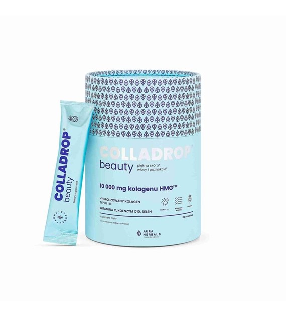 AURA HERBALS Colladrop® Beauty, HMG™ collagen 10000 mg, pineapple, sachets (30 pcs.)
