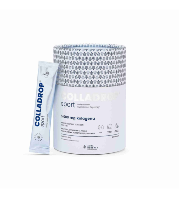 AURA HERBALS Colladrop® Sport, kolagen morski 5000 mg, saszetki (30 szt.)