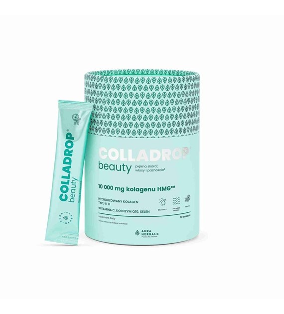 AURA HERBALS Colladrop® Beauty, HMG™ collagen 10000 mg, mojito, sachets (30 pcs)