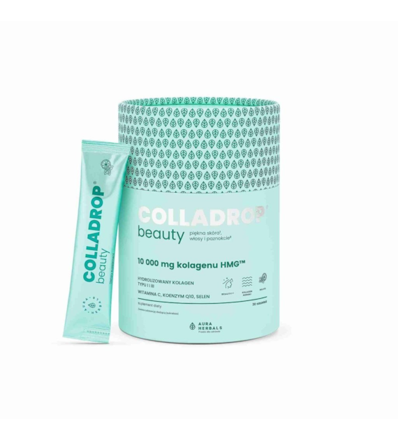 AURA HERBALS Colladrop® Beauty, kolagen HMG™ 10000 mg, mojito, saszetki (30 szt.)