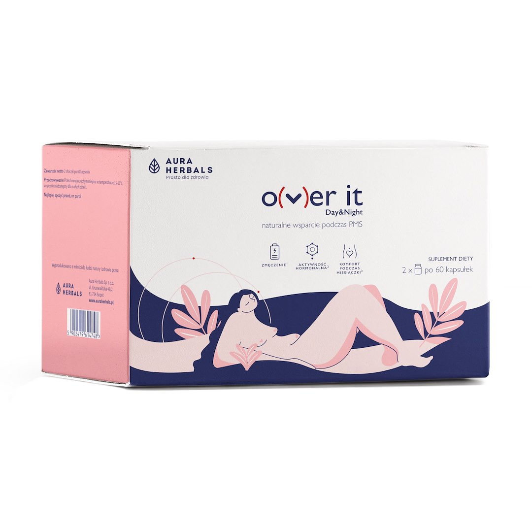 AURA HERBALS Over it - wsparcie PMS - zestaw (2 x 60 kaps.)