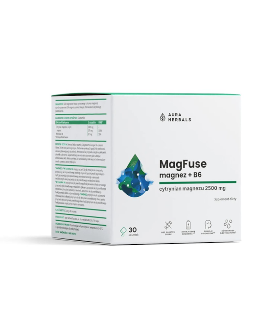 AURA HERBALS MagFuse: magnez + B6 (30 szt.)