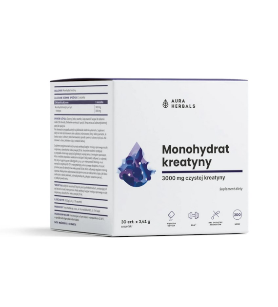 AURA HERBALS Creatine Monohydrate - Kreatyna monohydrat (30 szt.)