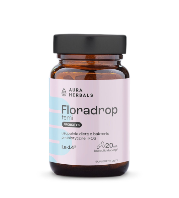 AURA HERBALS Floradrop femi, probiotyk dla kobiet (20 kaps.)