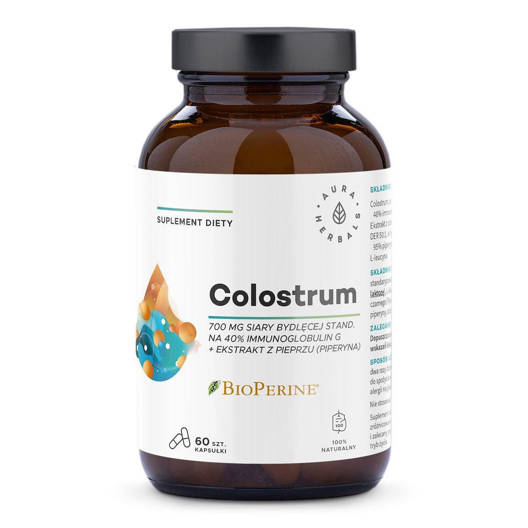 AURA HERBALS Colostrum 700 mg + BioPerine® (60 kaps.)