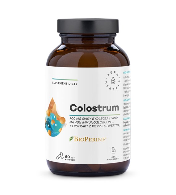AURA HERBALS Colostrum 700 mg + BioPerine®  (60 kaps.)