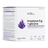 AURA HERBALS Monohydrat kreatyny 5 g + glicyna saszetki (30 szt.)