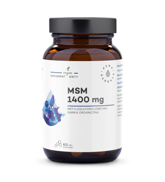 AURA HERBALS MSM 1400 mg, organic sulphur (60 caps)
