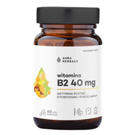 AURA HERBALS Witamina B2 R-5-P 40 mg, ryboflawina (60 kaps.)