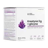 AURA HERBALS Monohydrat kreatyny 3 g + glicyna saszetki (30 szt.)